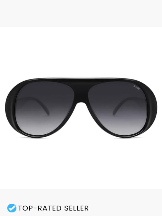 Retro Oversized 90s Aviator Square Sunglasses Polarized Vintage Chic